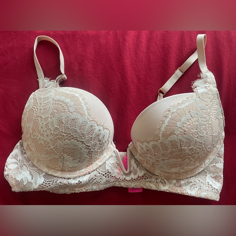 La SENZA Cream Lace Push-Up Bra